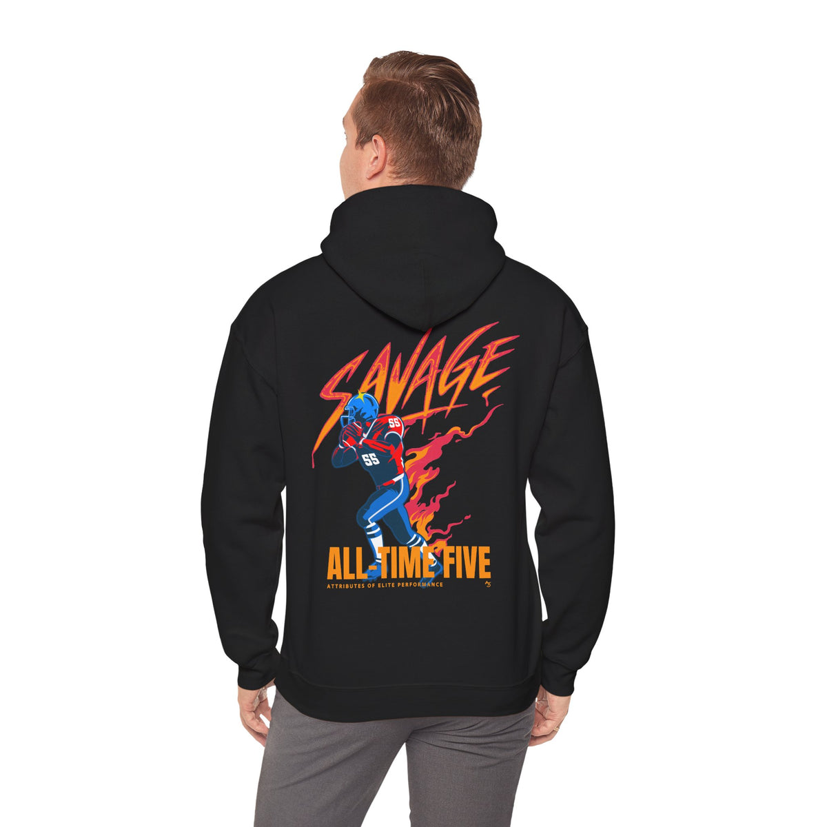 Gridiron Savage Hoodie - Adult - Enlarged view