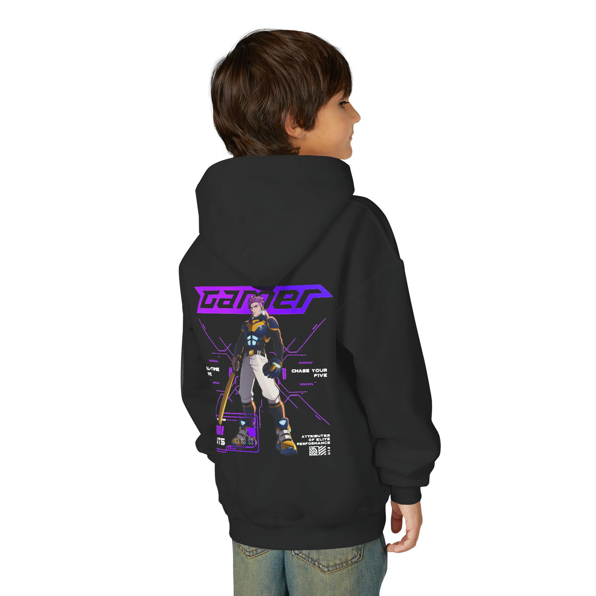Gamer (M) Hoodie - Youth - Enlarged view