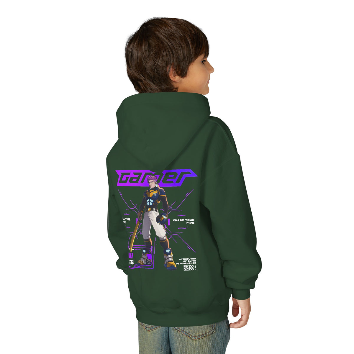 Gamer (M) Hoodie - Youth - Enlarged view