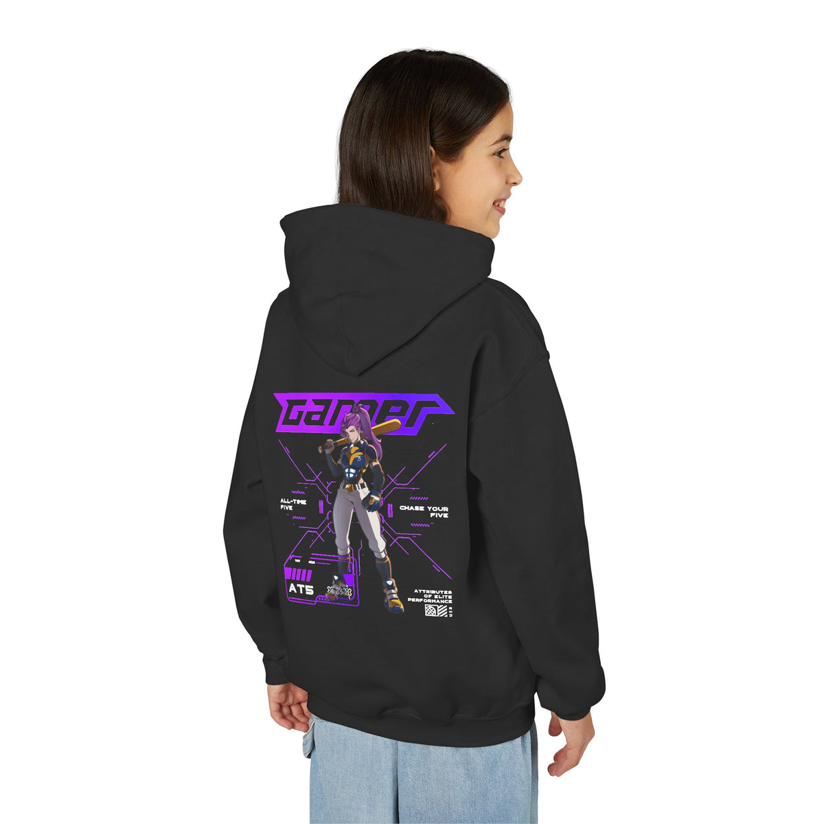 Gamer (F) Hoodie - Youth - Enlarged view