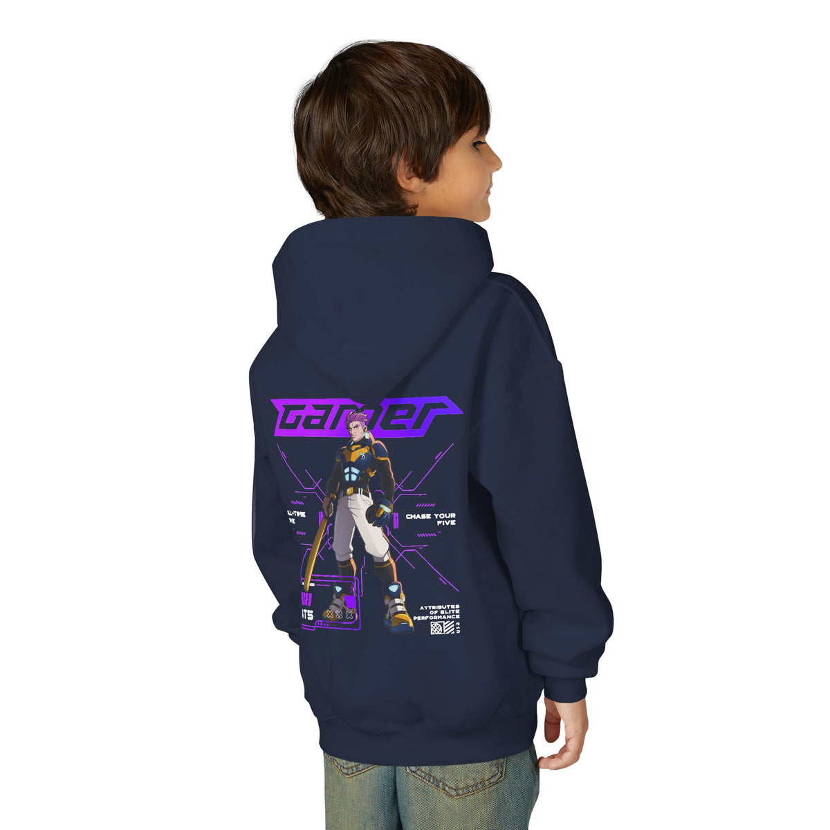 Gamer (M) Hoodie - Youth - Enlarged view